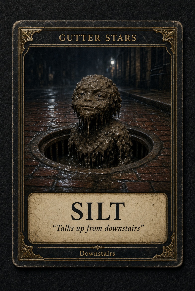 Silt. Downstairs.
